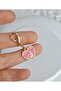 Letter J Pink Heart Keychain or Bag Ornament