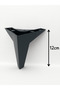 Sofa Furniture Armchair Tv Unit Leg 12 cm Black Plastic Riser Foot Legs - Black - 4Pcs - 4