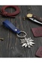 Kurt Design Dark Blue Genuine Leather Keychain Gift Keychain Accessory