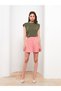Two Mt Shop Quality Lcw Vision Pink Women's High Waist Straight Shorts - 2