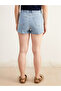 Blue Petite Slim Fit Women's Jean Shorts - 4