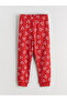 Crew Neck Printed Girls' Pajamas - 7