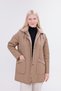 Women's Plus Size Fur Water Repellent Quilted Coat with Hooded Pockets - 6