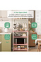 4-Tier Kitchen Storage Rack, Coffee Corner Table with 5 Hooks & Adjustable Shelves - 3