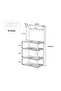 4-Tier Kitchen Storage Rack, Coffee Corner Table with 5 Hooks & Adjustable Shelves - 2