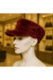 Women's Long Furry Plush Captain Hat – Elastic Back, Soft Texture, Winter - 3