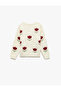 Long Sleeve Crew Neck Floral Pattern Knitwear Sweater - 2