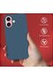 iPhone 16 Liquid Silicone Case with Microfiber Lining (Color Blue) - 7