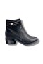 551-26 Shiny Hologram Leather Buckle Zippered Women's Boots - 2