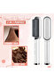 2-in-1 Hair Electric Straightener Brush and Curler (White)
