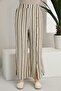 Buttoned Design Pocketed Linen Trousers Khaki Color - 2