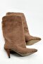 Yovana Biscuit Color Plush Below-The-Knee Women's Heeled Socks - 5