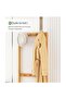 Multifunctional Modern Solid Wood Bedside Table with Large Coat Rack - 6