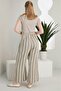 Buttoned Design Pocketed Linen Trousers Khaki Color - 7