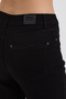 Women's Hakan Jeans Flexible Stretch Fabric Wide Leg Black High Waist Denim Trousers - 6