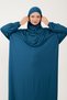 Women's Hijab Cotton Headscarf Prayer Dress Lace One Piece Combed Cotton Fabric - 3