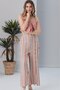 Buttoned Design Pocketed Linen Trousers Khaki Color - 3