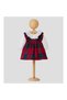 Mila– Red Plaid Baby Girl Dress |   Stylish New Year's Dress with Fisto Collar Detail, 6-24 Months - 2