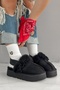 Echo Women's Plush Slippers with Black Elastic Band