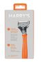 Harry's Men’s 5 Blade Razor with 2 Cartridges Bright Orange