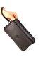 Men's Brown Handbag Portfolio Bag with Wristlet Belt Hand Bag - 5