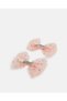 Girls Pink Embellished Hair Clips Set (Pack of 2) - 3