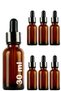 30 ml Amber Glass Dropper Brown Serum Bottle 30 Cc Metal Cap Dropper Glass Bottle 6 Pieces