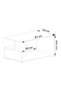 Coffee table, laminated chipboard, 90x51x45 cm, graphite grey - 3