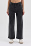 Women's Hakan Jeans Stretch Wide Leg Anthracite High Waist Denim Trousers