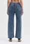 Women's Hakan Jeans Stretch Wide Leg Stone Blue High Waist Denim Trousers - 4