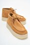 Genuine Suede Tan Thick Soled Women's Bootie