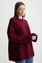 Oversize Knitwear Sweater Claret Red - 6