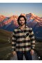 Single Pocket Detailed Plaid Textured Cashmere Cotton Button-Down Collar Winter Lumberjack Shirt - 3