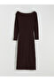 Esvab • Modern & Distinctive Wide Roba Collar Knitwear Dress - 6