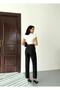 Women's High Waist Fabric Pants - 5