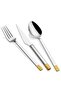 Mozaik Gold 60 Piece Steel Cutlery Set 304 Quality 18/10 (Without Knife) - 3