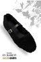 Women's furry flat shoes - lamb fur flat shoes for women with fur inside and outside black - 4