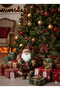 New Year Santa Claus 60cm Model with Wand and Plaid Sack
