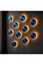 Aura Led Metal Plated Single Wall Sconce Diameter 12 Cm, Metallic Blue, Ambiance Lighting Aura-15520-S - 4