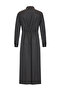 Hakim Collar Gathered Long Woven Dress with Leather Accessories - 7