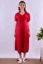 Cotton Maternity Nightgown with Breastfeeding Feature Effortt - Cherry Color - 5