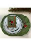 4 Piece Christmas Embroidered Tableware Set for 2 People (2 American Services + 2 Napkins) - 4
