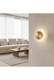 Aura Led Metal Plaster Single Wall Sconce Diameter 20 Cm, Antique Gold, Ambient Lighting Aura-15520-L - 2