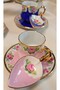 Saray Porselen El Boyama Coffee Cup Set and Lokumluk Set - 4