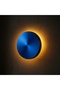 Aura Led Metal Plaster Single Wall Sconce Diameter 15 Cm, Metallic Blue, Ambiance Lighting Aura-15520-M - 7