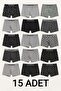 15 Pieces Mixed Patterned Cotton Stretch Fabric Men's Boxer Set |   Breathable, Flexible Waistband