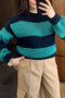 Special Series Striped Knitwear Sweater - Green - 2