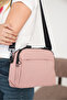 Delaviana Pink Women's Multi-Compartment Waterproof Crinkle Daily Crossbody and Shoulder Bag - 4