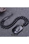 Positive Natural Black Obsidian Pendant - Unisex Bohemian Style Wolf Pattern Black Obsidian Jewelry - 7