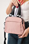 Delaviana Pink Women's Multi-Compartment Waterproof Crinkle Daily Crossbody and Shoulder Bag - 2